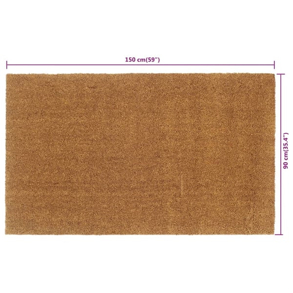 vidaXL Dørmatte naturlig 90x150 cm tuftet kokosfiber