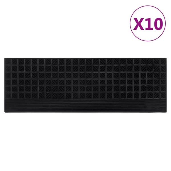vidaXL trappemåtter 10 stk. 25x75 cm gummi