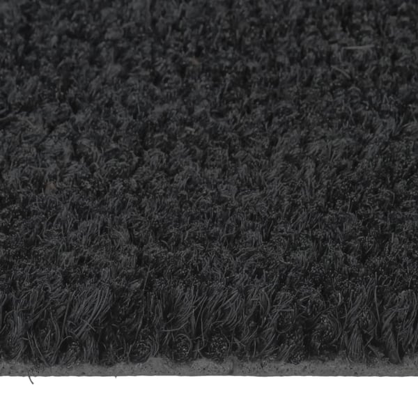 vidaXL dørmåtte 60x90 cm halvrund tuftet coir sort