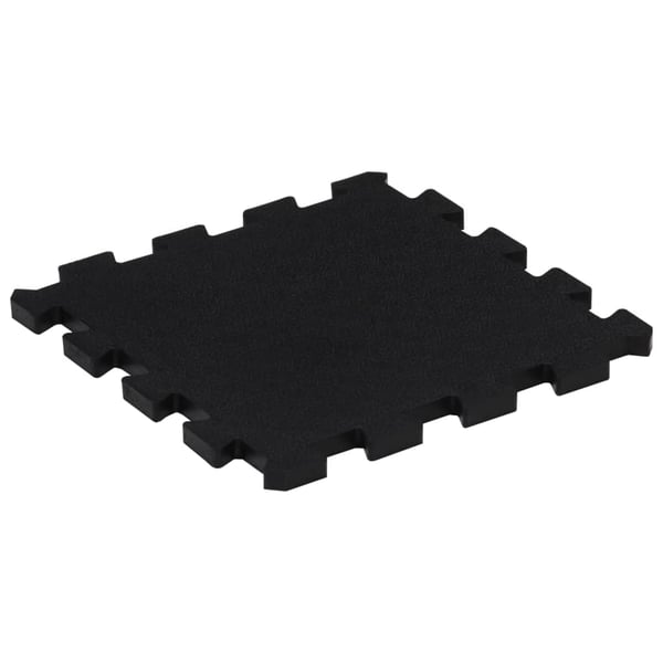 vidaXL gulvmåtter 9 stk. 30x30 cm 16 mm gummi sort