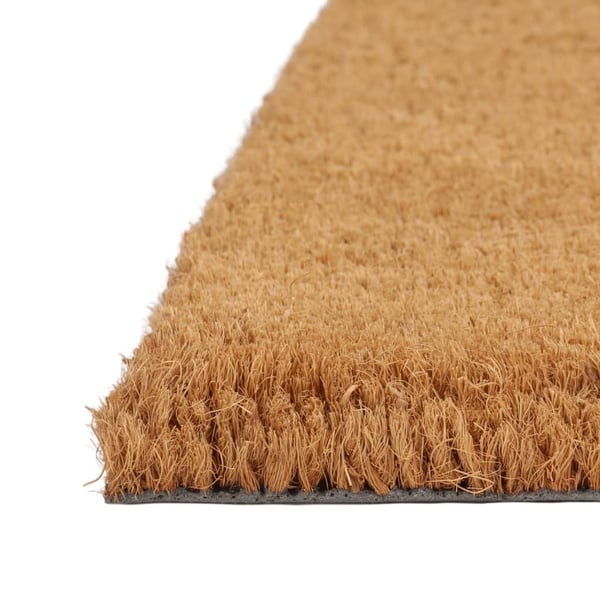 vidaXL Dørmatte naturlig halvrund 60x90 cm tuftet kokosfiber
