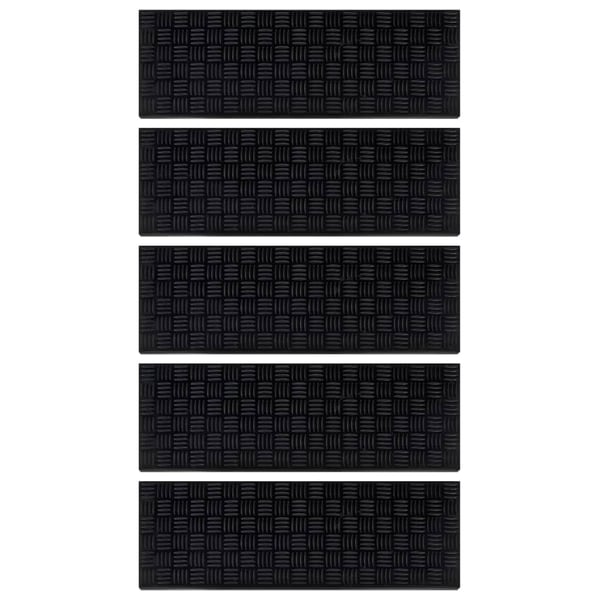 vidaXL trappemåtter 5 stk. 25x75 cm gummi