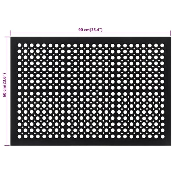 vidaXL Ovimatto suorakaide 60x90 cm kumi