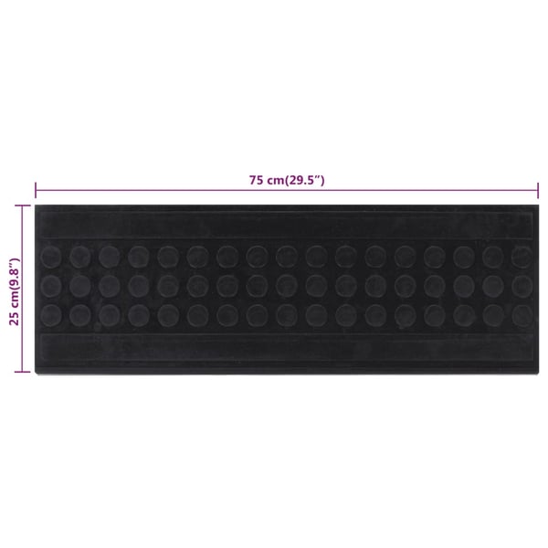 vidaXL trappemåtter 10 stk. 25x75 cm gummi