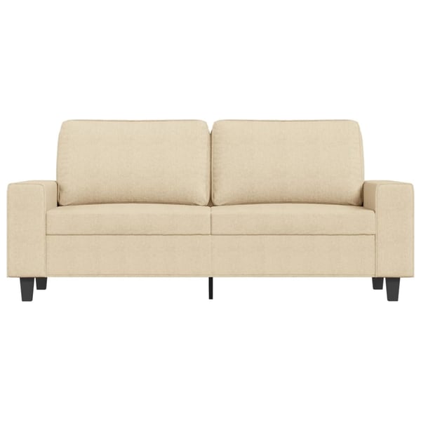 vidaXL 2-sitssoffa gräddvit 140 cm tyg