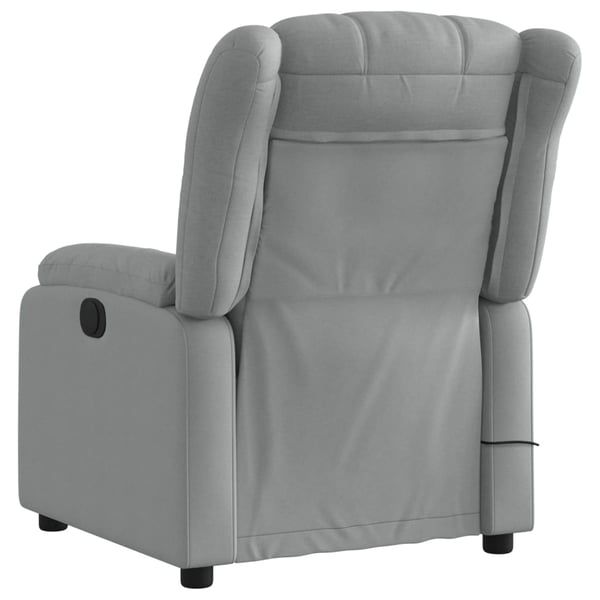 vidaXL Massagefåtölj ljusgrå tyg