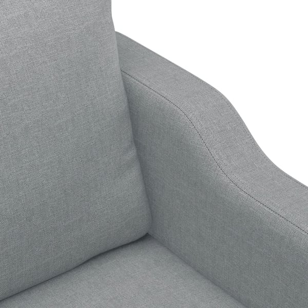 vidaXL sofasæt 4 dele med hynder stof lysegrå