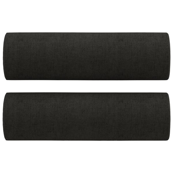 vidaXL sofasæt 3 dele med puder stof sort