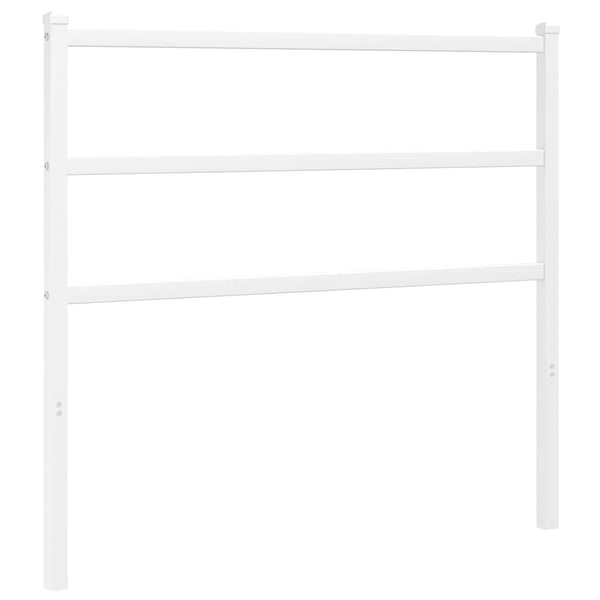 vidaXL Utskiftbar sengegavl i metall hvit 107 cm