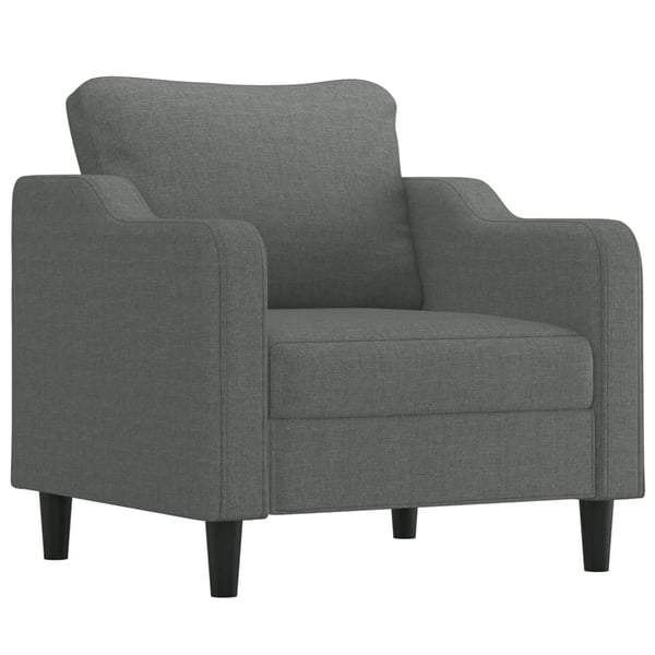 vidaXL sofasæt 3 dele med puder stof mørkegrå