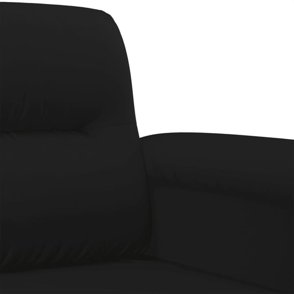 vidaXL sofasæt 3 dele med hynder mikrofiberstof sort