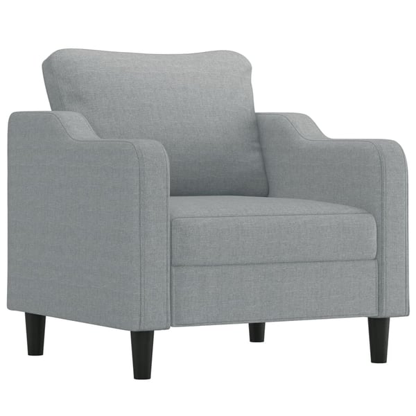vidaXL sofasæt 4 dele med puder stof lysegrå