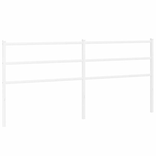 vidaXL Utskiftbar sengegavl i metall hvit 193 cm
