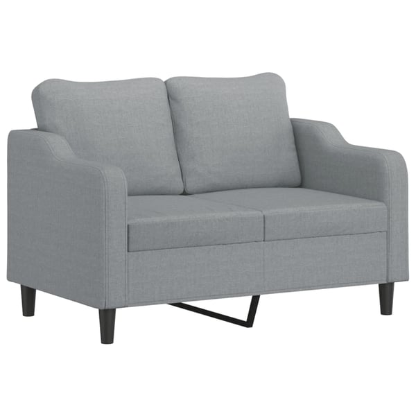 vidaXL sofasæt 3 dele med puder stof lysegrå