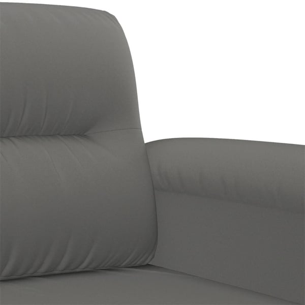 vidaXL sofasæt 4 dele med puder mikrofiberstof mørkegrå