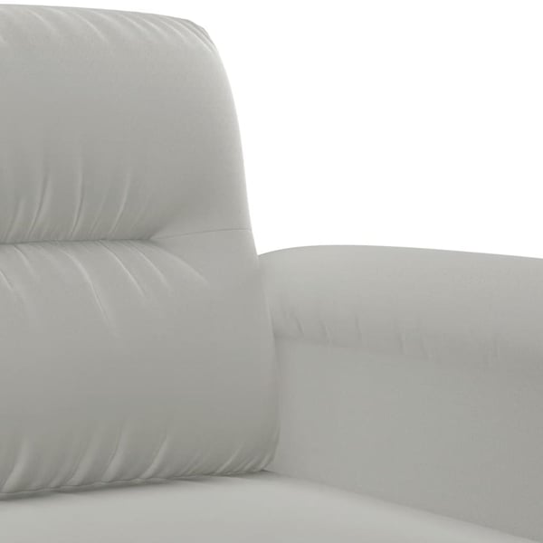 vidaXL sofasæt 4 dele med hynder mikrofiberstof lysegrå