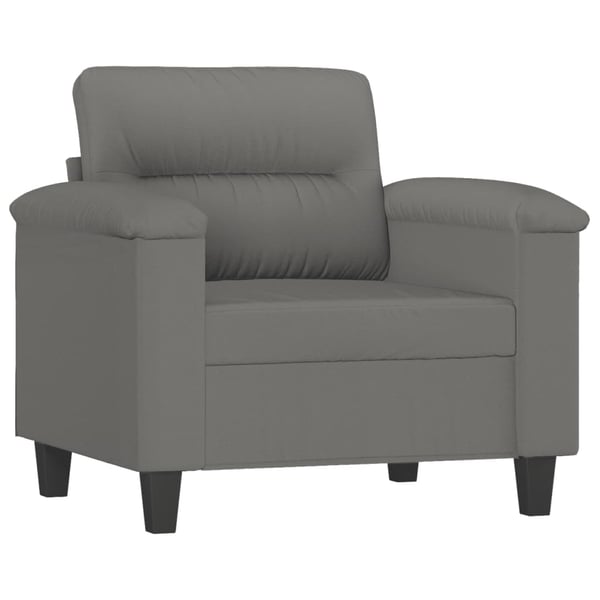 vidaXL sofasæt 4 dele med hynder mikrofiberstof mørkegrå