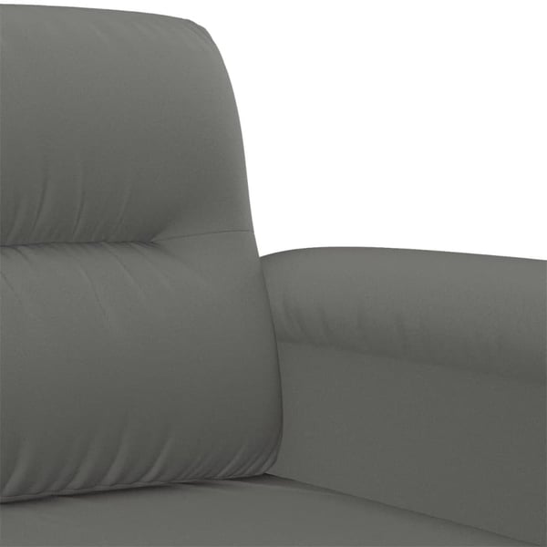 vidaXL sofasæt 4 dele med hynder mikrofiberstof mørkegrå