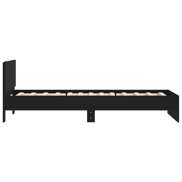 vidaXL Sengeramme med hodegavl svart 100x200 cm konstruert tre