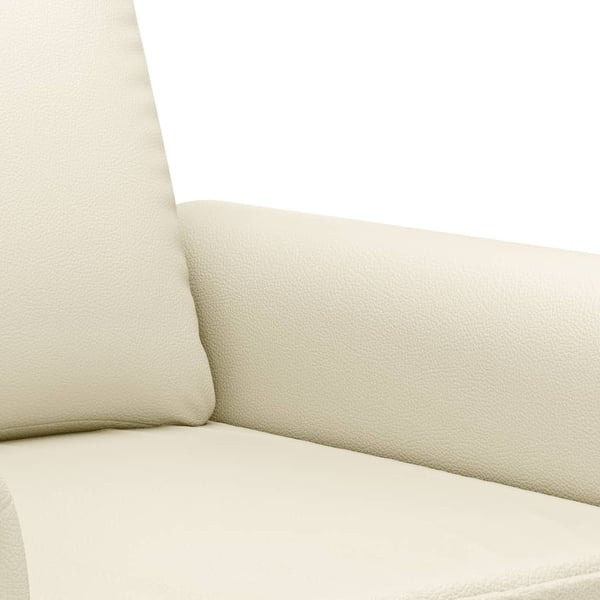 vidaXL sofasæt 2 dele med puder kunstlæder cremefarvet