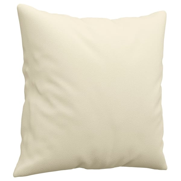 vidaXL sofasæt 2 dele med puder kunstlæder cremefarvet