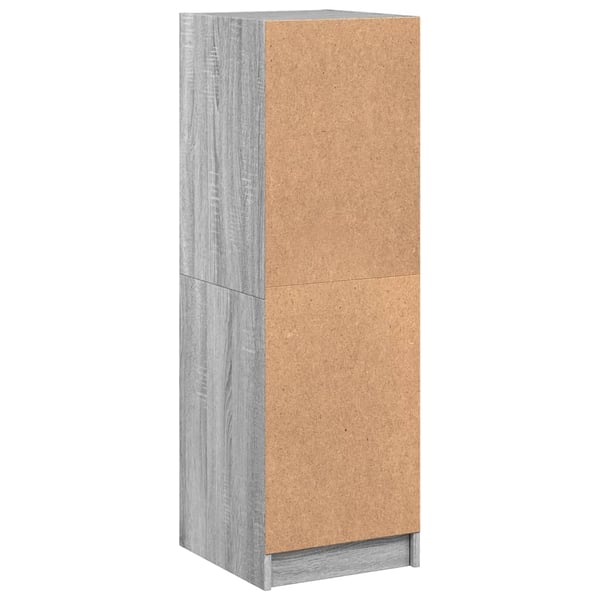 vidaXL Highboard med glassdører grå sonoma 35x37x109 cm