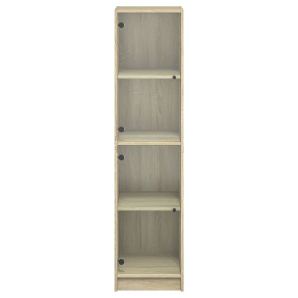 vidaXL Highboard med glassdører sonoma eik 35x37x142 cm