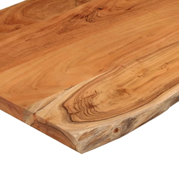 vidaXL Bordplate 50x40x2,5 cm rektangulær heltre akasie naturlig kant
