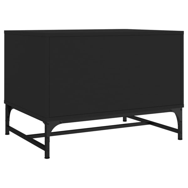 vidaXL sofabord med glaslåger 68,5x50x50 cm sort