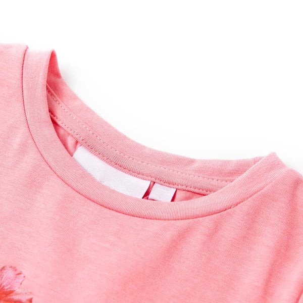 vidaXL Lasten T-paita neonpinkki 140