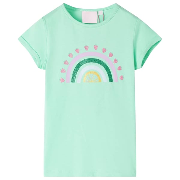 vidaXL T-shirt til børn str. 92 lysegrøn