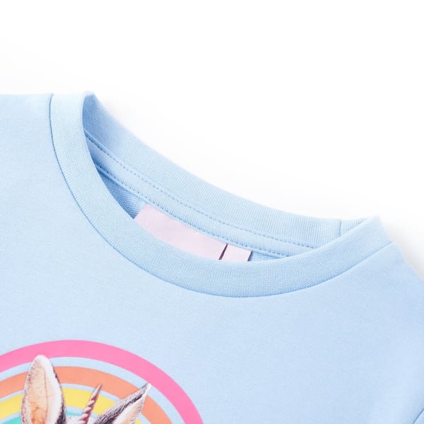 vidaXL Sweatshirt til børn str. 116 lyseblå