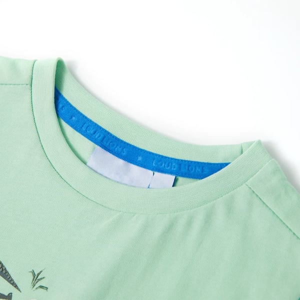vidaXL T-shirt til børn str. 92 lysegrøn