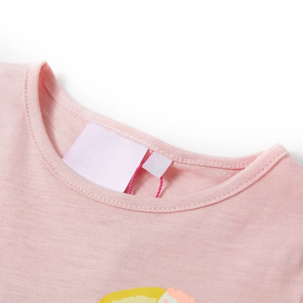 vidaXL T-shirt til børn str. 116 lyserød