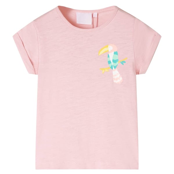 vidaXL T-shirt til børn str. 116 lyserød
