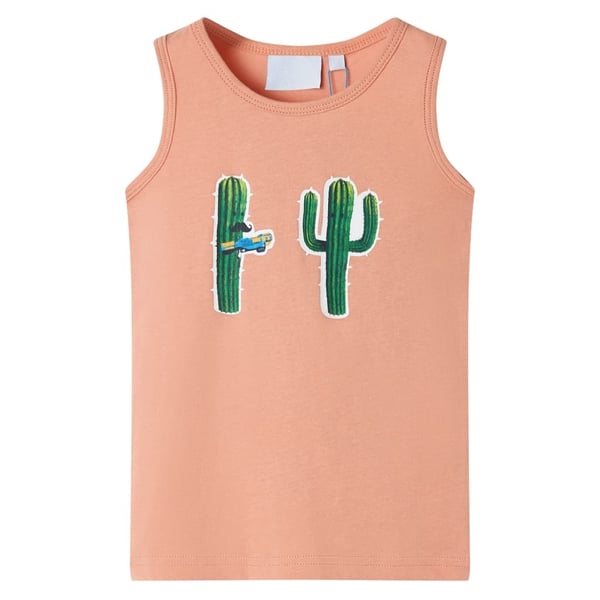vidaXL Tanktop til børn str. 128 lys orange