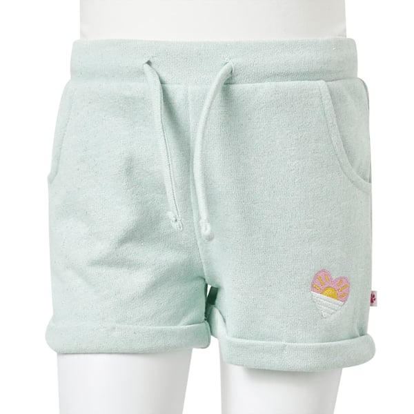 vidaXL Barneshorts med snor blandet lysemynte 140
