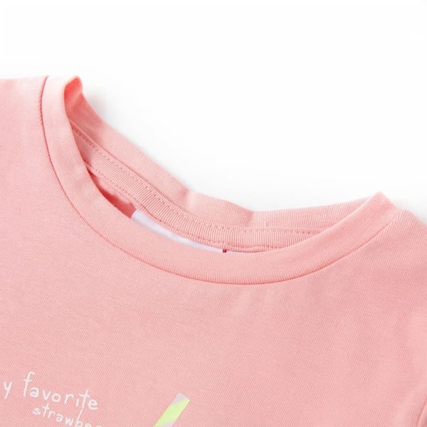 vidaXL T-shirt til børn str. 140 lyserød