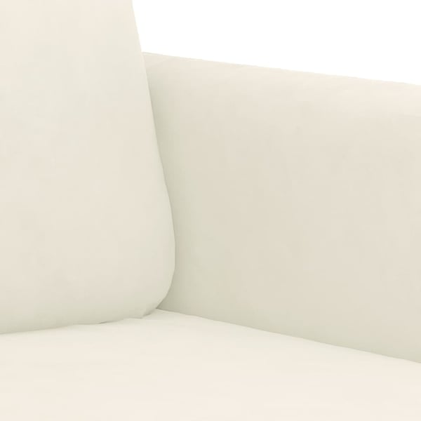 vidaXL 2-sitssoffa gräddvit 120 cm sammet