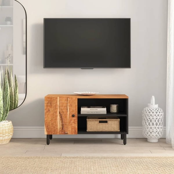vidaXL tv-bord 80x33x46 cm massivt akacietræ