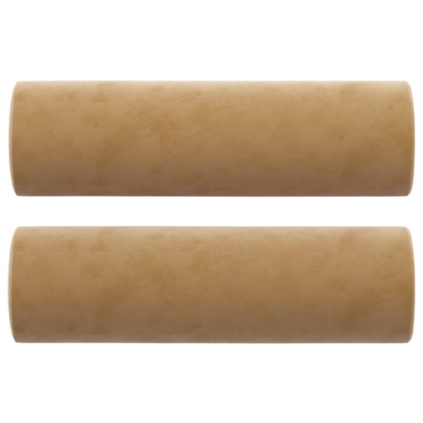 vidaXL 2-personers sofa med pyntepuder 120 cm velour brun