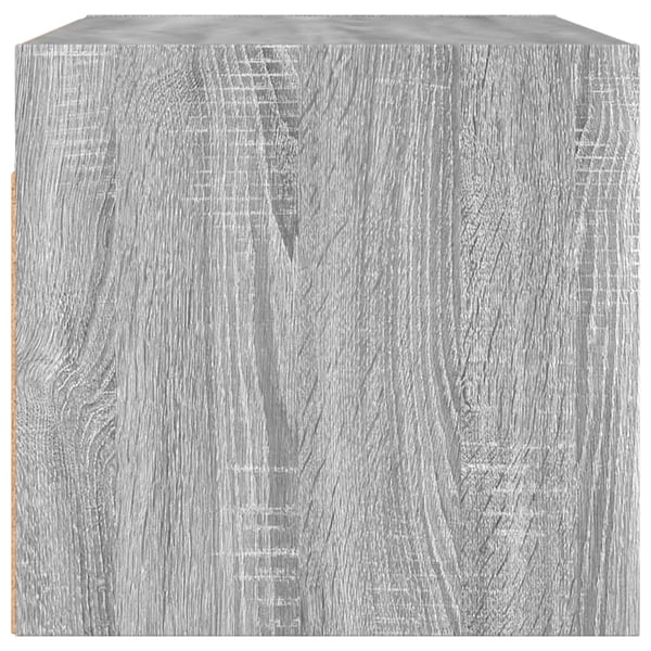 vidaXL Seinäkaapit lasiovilla 2 kpl harmaa Sonoma 68,5x37x35 cm