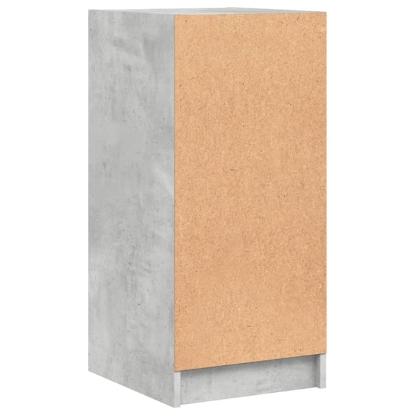 vidaXL Sideskap med glassdører betonggrå 35x37x75,5 cm