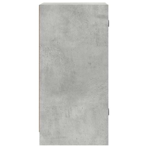 vidaXL Sideskap med glassdører betonggrå 35x37x75,5 cm
