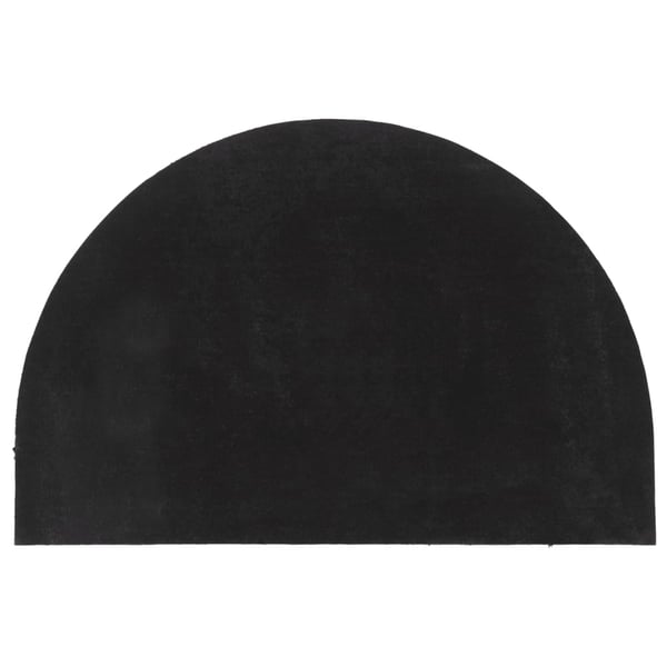 vidaXL Dørmatte mørkegrå halvrund 60x90 cm tuftet kokosfiber