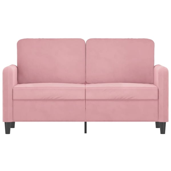vidaXL Soffa 2-sits rosa 120 cm sammet