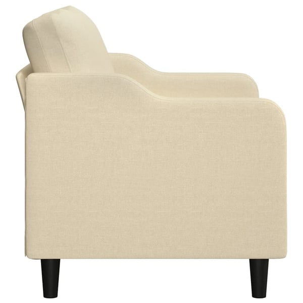 vidaXL 2-sitssoffa gräddvit 140 cm tyg