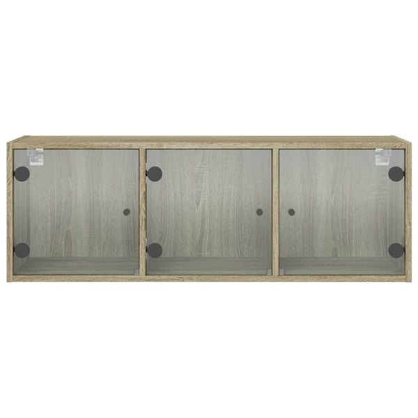 vidaXL skab med glaslåger 102x37x35 cm sonoma-eg