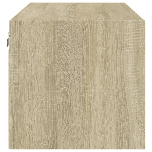 vidaXL skab med glaslåger 102x37x35 cm sonoma-eg