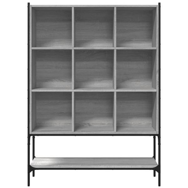 vidaXL bogreol 102x30x141,5 cm konstrueret træ grå sonoma-eg